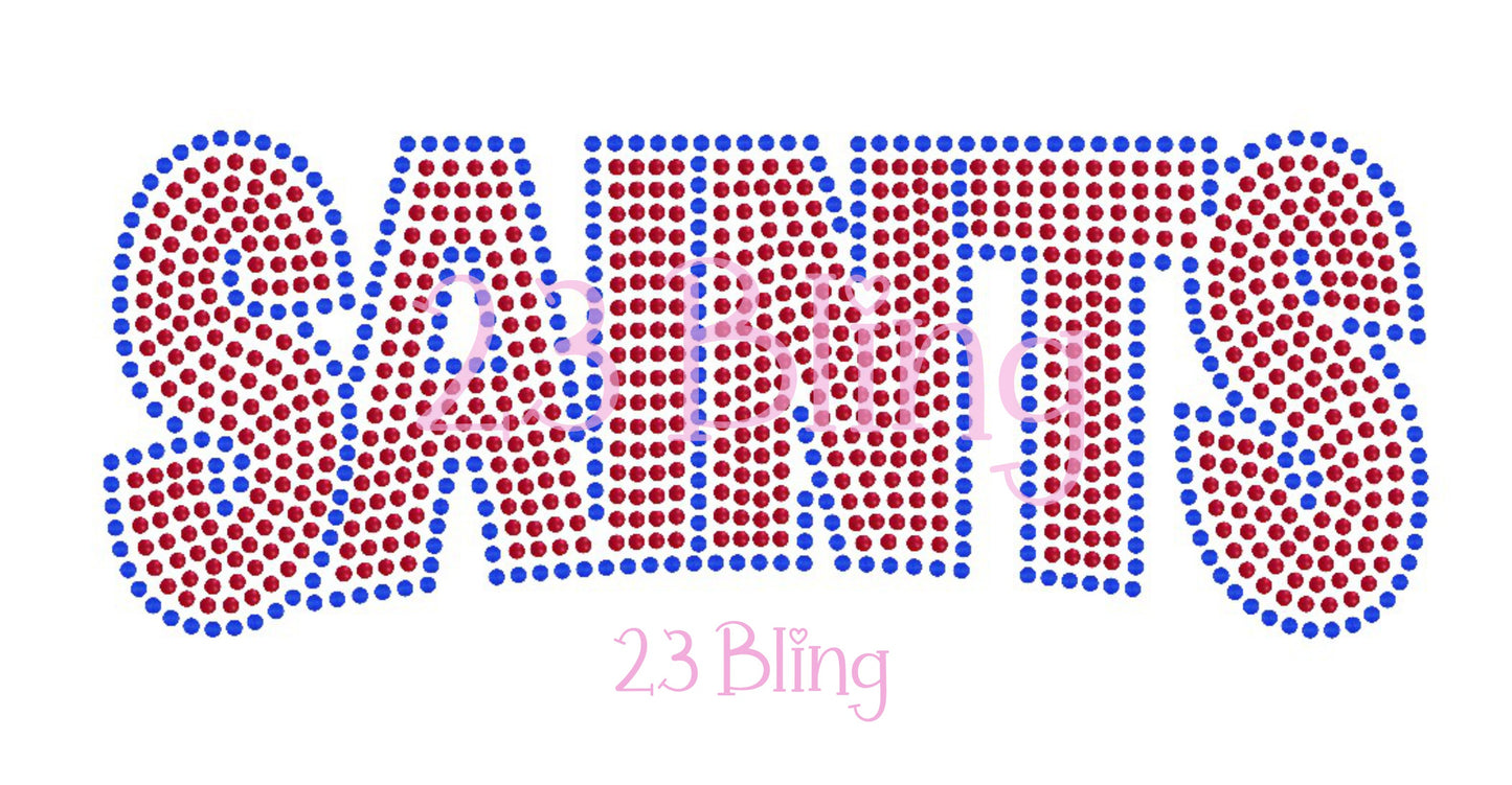 SAINTS 2 Color Spangle Transfer