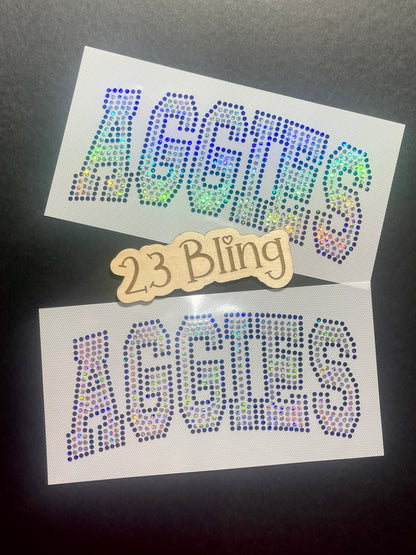 AGGIES 2 Color Spangle Transfer