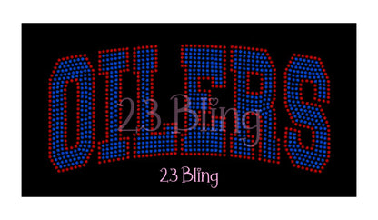 OILERS 2 Color Spangle Transfer