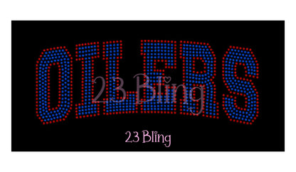 OILERS 2 Color Spangle Transfer