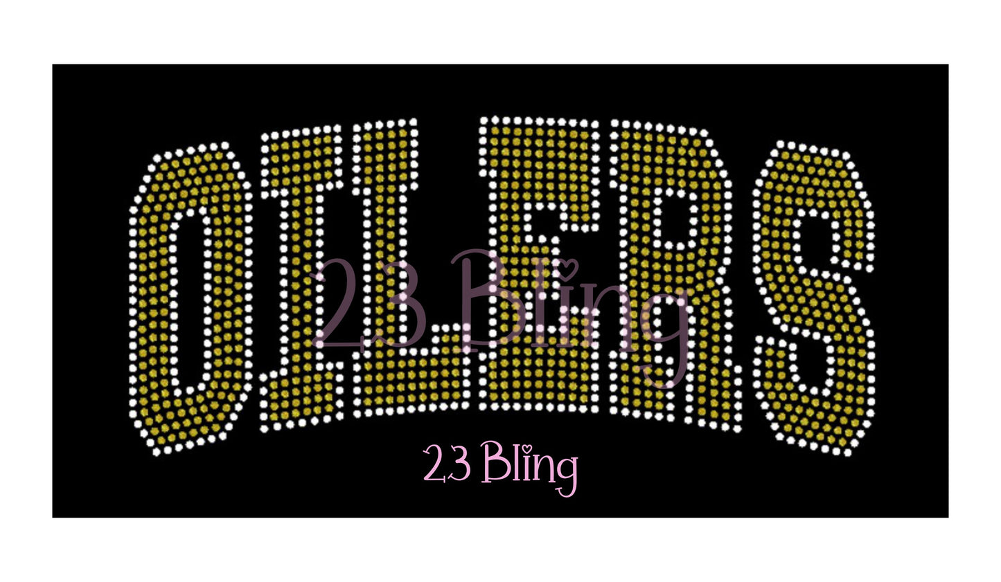 OILERS 2 Color Spangle Transfer