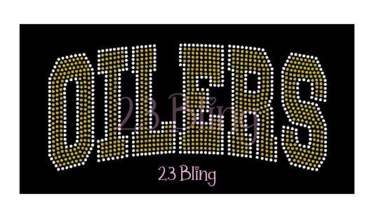 OILERS 2 Color Spangle Transfer