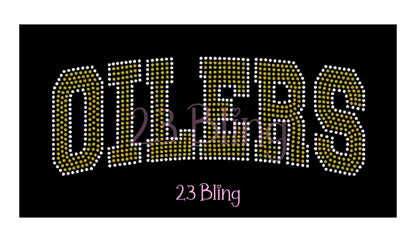 OILERS 2 Color Spangle Transfer