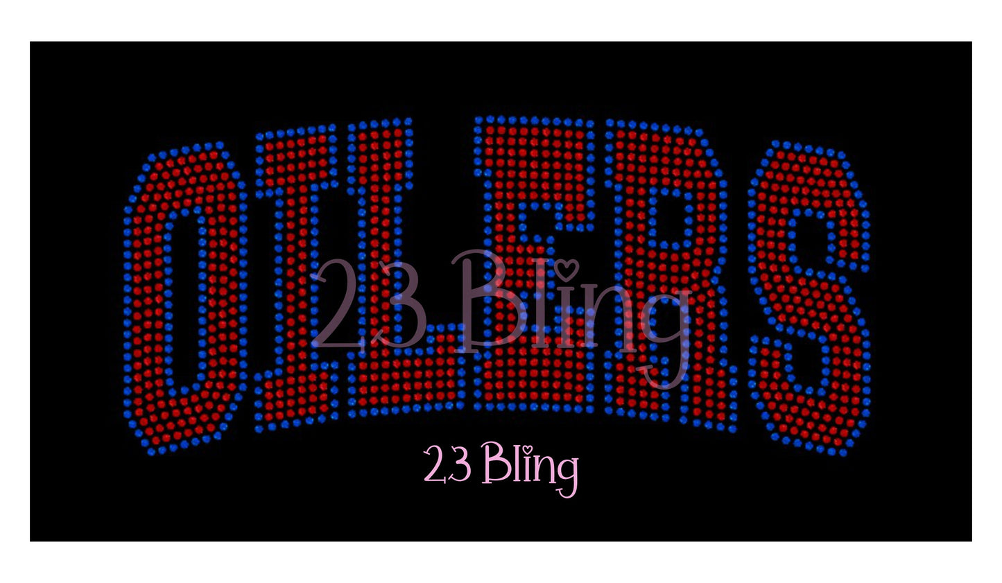 OILERS 2 Color Spangle Transfer
