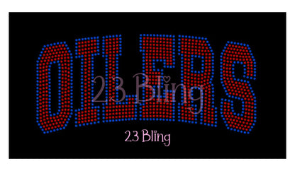 OILERS 2 Color Spangle Transfer