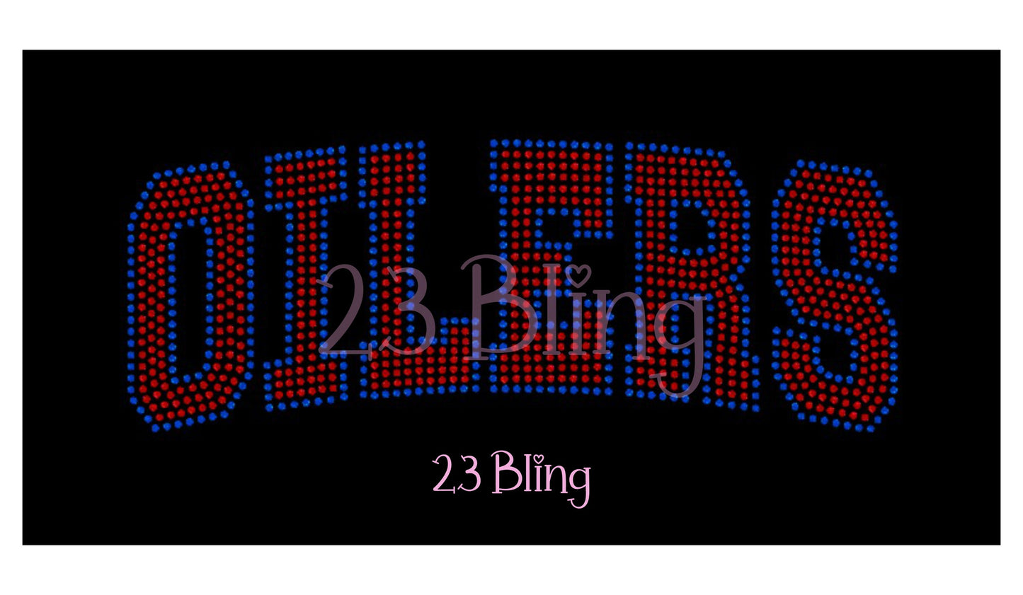 OILERS 2 Color Spangle Transfer