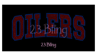 OILERS 2 Color Spangle Transfer