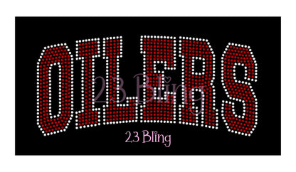 OILERS 2 Color Spangle Transfer