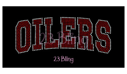 OILERS 2 Color Spangle Transfer